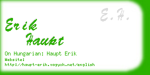 erik haupt business card